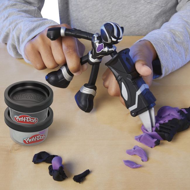 PLAY-DOH MARVEL FIGURINA FLEXIBILA CU ACCESORII BLACK PANTHER 10CM VIVF9829_G0055