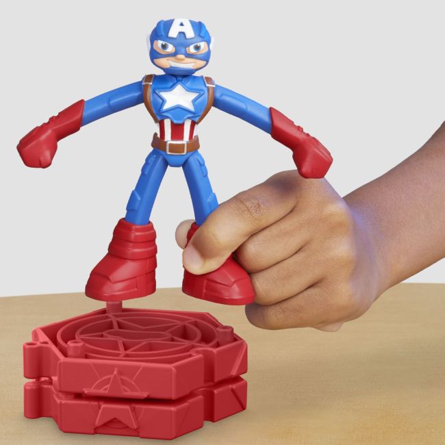 PLAY-DOH MARVEL FIGURINA FLEXIBILA CU ACCESORII CAPTAIN AMERICA 10CM VIVF9829_G0056