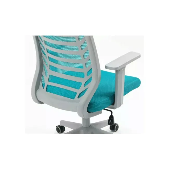 Scaun birou egonomic sl q320, mesh, mecanism inclinare, baza polipropilena, suport lombar, roti cauciucate, 90 kg, albastru/gri drm10378