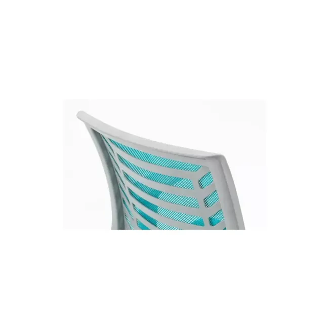 Scaun birou egonomic sl q320, mesh, mecanism inclinare, baza polipropilena, suport lombar, roti cauciucate, 90 kg, albastru/gri drm10378