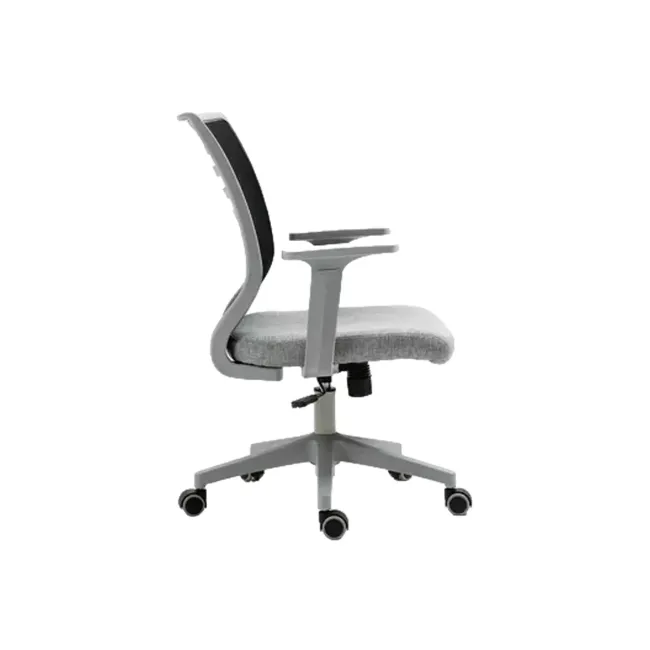 Scaun birou egonomic sl q320, mesh, mecanism inclinare, baza polipropilena, suport lombar, roti cauciucate, 90 kg, negru/gri drm10379