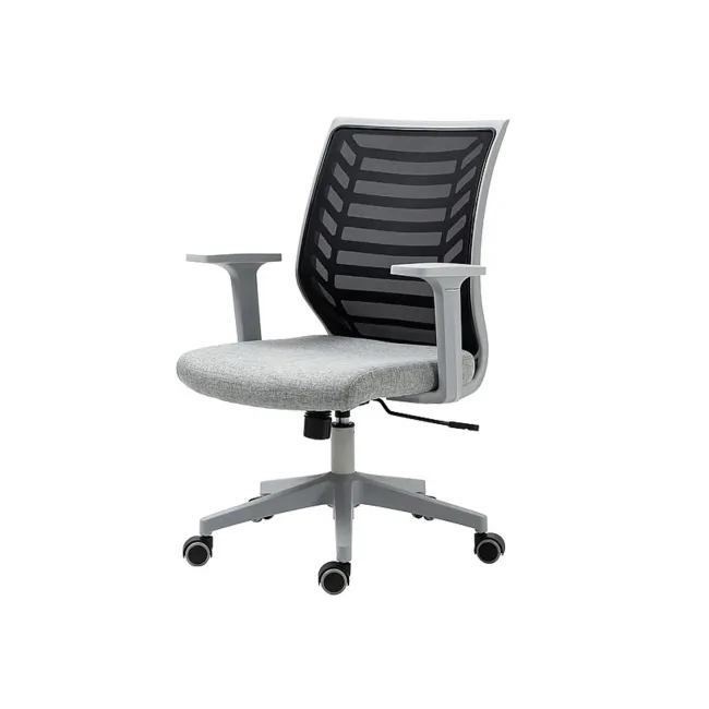 Scaun birou egonomic sl q320, mesh, mecanism inclinare, baza polipropilena, suport lombar, roti cauciucate, 90 kg, negru/gri drm10379