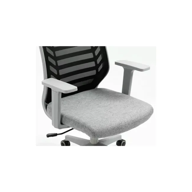 Scaun birou egonomic sl q320, mesh, mecanism inclinare, baza polipropilena, suport lombar, roti cauciucate, 90 kg, negru/gri drm10379