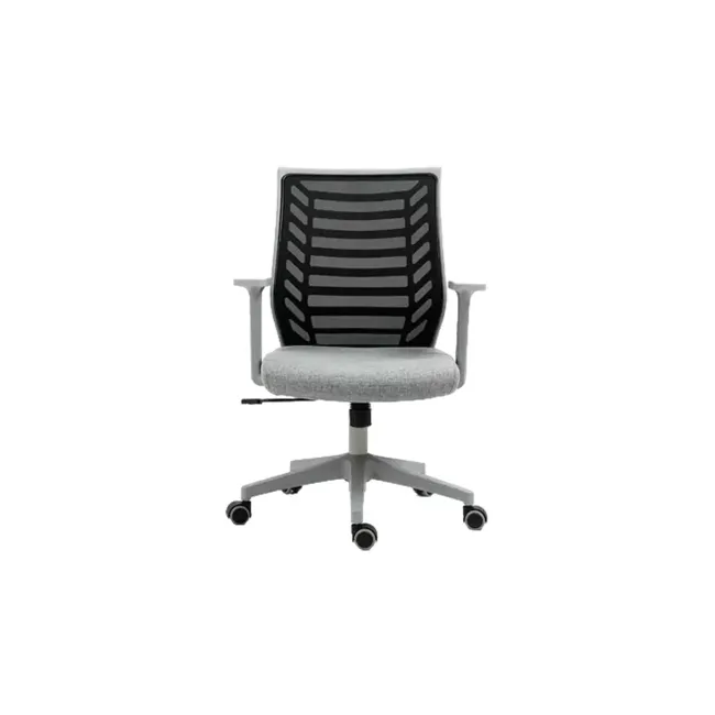 Scaun birou egonomic sl q320, mesh, mecanism inclinare, baza polipropilena, suport lombar, roti cauciucate, 90 kg, negru/gri drm10379