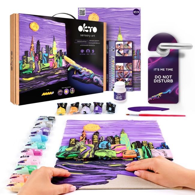 Set pictura 3D cu argila usoara, 30*40cm - New York Skyline KRTOK10040