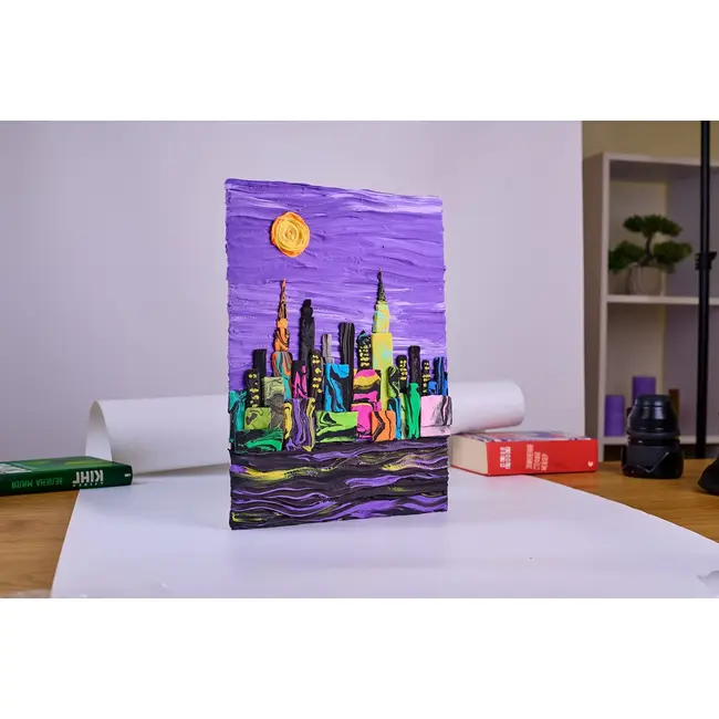 Set pictura 3D cu argila usoara, 30*40cm - New York Skyline KRTOK10040