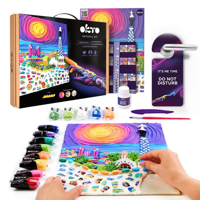 Set pictura 3D cu argila usoara, 30*40cm - Park Guell Barcelona KRTOK10038