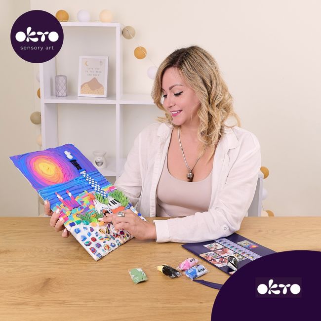 Set pictura 3D cu argila usoara, 30*40cm - Park Guell Barcelona KRTOK10038