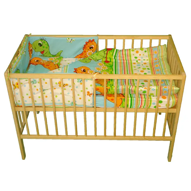 Lenjerie MyKids Dino Verde 4 Piese 140x70 - MYK00005115