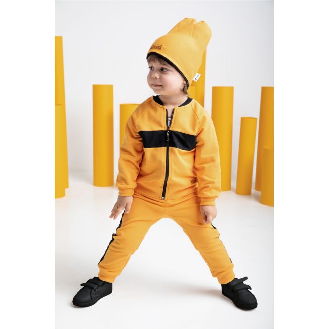 Bluza de trening (181272) Colectia "Big Trucks" 2021 Galben/Negru Marimea 80 PMICNICOL-181272-80