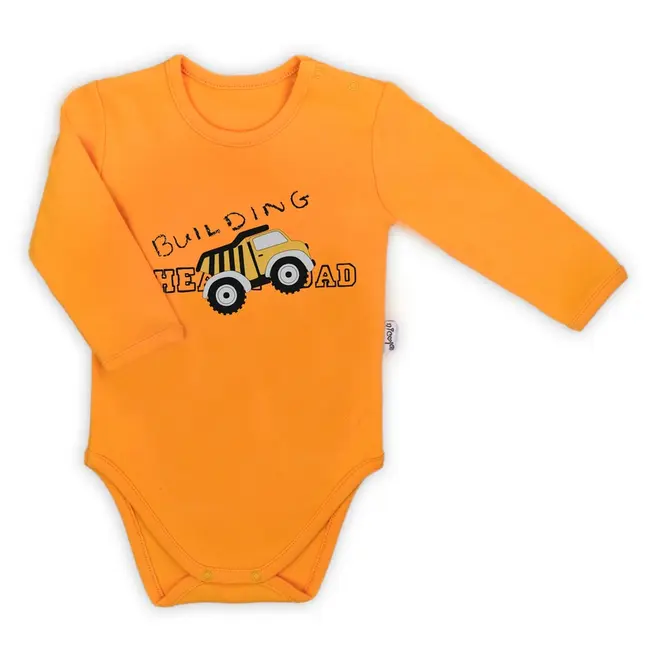 Body cu maneca lunga (181099) Colectia "Big Trucks" Galben Marimea 86 PMICNICOL-181099-86