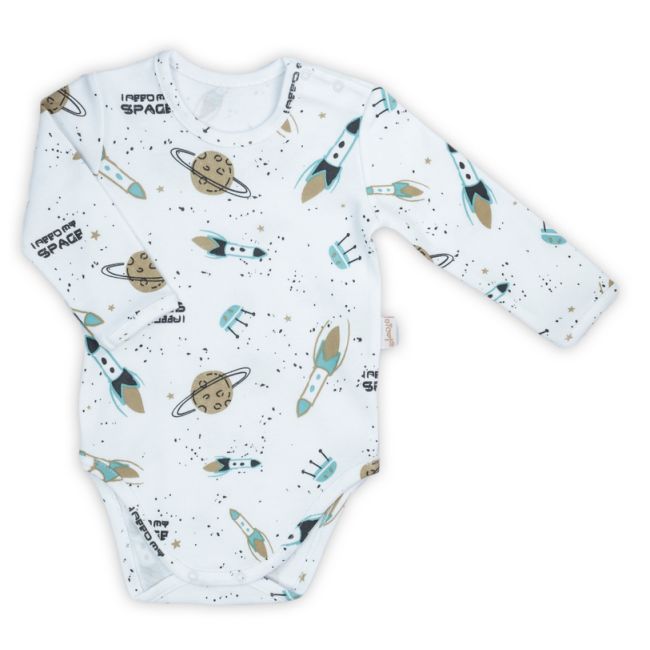 Body cu maneca lunga (182097) Nicol "Star" Alb Marimea 80 PMICNICOL-182097-80
