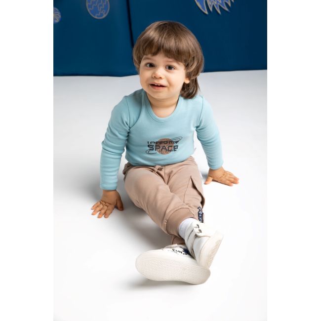 Body cu maneca lunga (182101) Nicol "Star" Albastru Marimea 80 PMICNICOL-182101-80