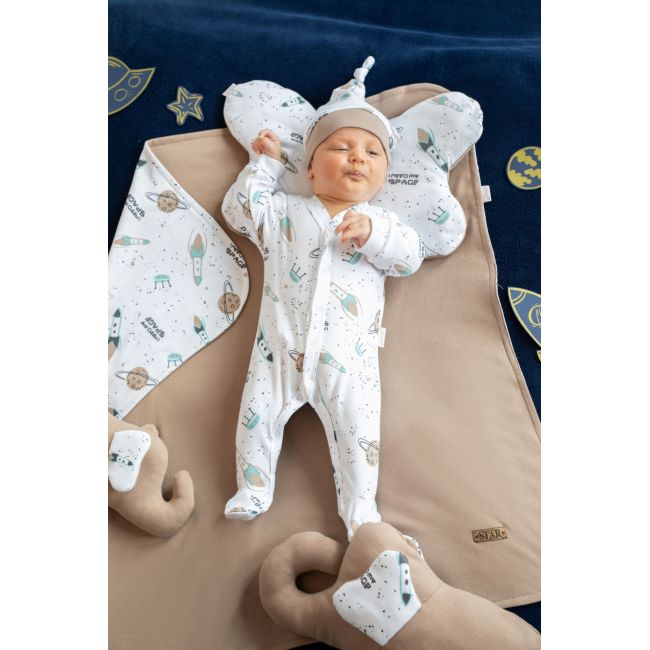 Romper cu maneca lunga de bumbac 100% (182031) Nicol "Star" Marimea 80 PMICNICOL-182031-80