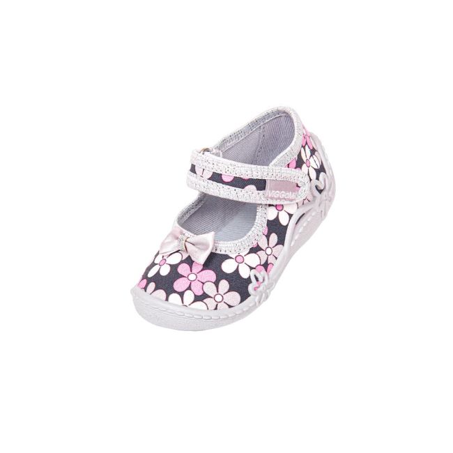 Pantofi cu interior de bumbac pentru fetite Vi-GGa-Mi Zosia Floricele marimea 21 PMICVGM.6ZOSIA.21
