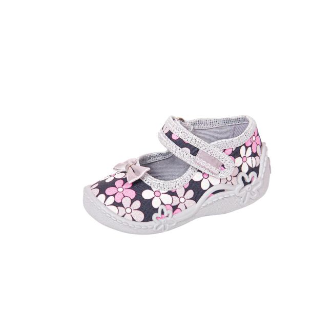 Pantofi cu interior de bumbac pentru fetite Vi-GGa-Mi Zosia Floricele marimea 22 PMICVGM.6ZOSIA.22