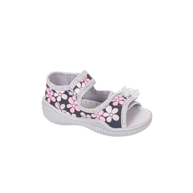Sandalute cu interior de bumbac si brant de piele Vi-GGa-Mi Emilka Floricele marimea 21 PMICVGM.16EMILKA.21