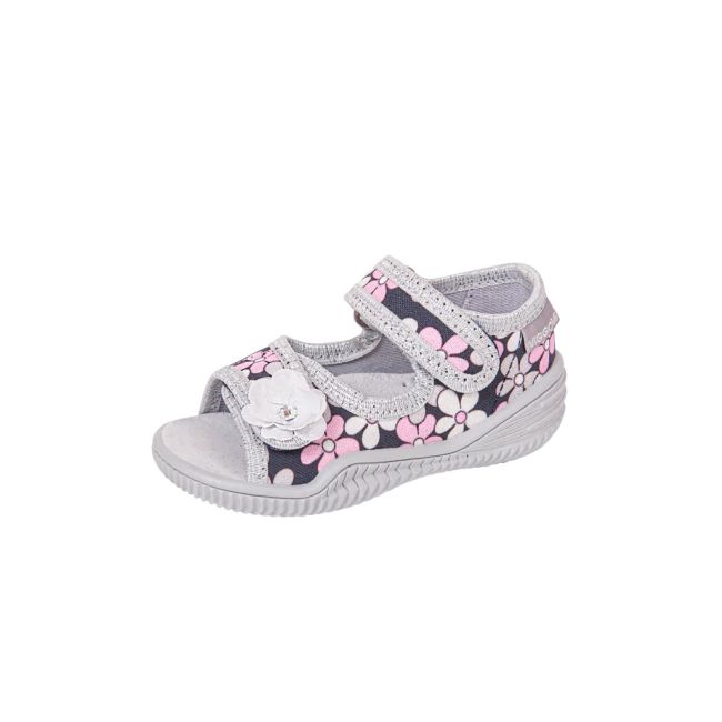 Sandalute cu interior de bumbac si brant de piele Vi-GGa-Mi Emilka Floricele marimea 25 PMICVGM.16EMILKA.25
