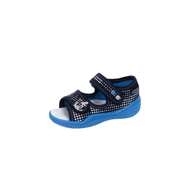 Sandalute de bumbac cu brant de piele pentru baieti Vi-GGa-Mi Krzys Ornament marimea 20 PMICVGM.85KRZYS.20