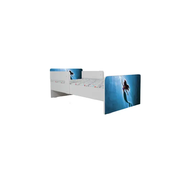 Pat Copii Ariel 2-12 ani Cu Paravane Dubla Protectie si Cu Saltea SafeNest 160x80 Cm  Ptv6874