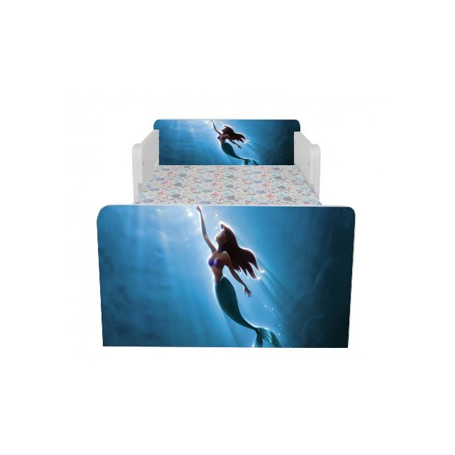 Pat Copii Ariel 2-12 ani Cu Paravane Dubla Protectie si Cu Saltea SafeNest 160x80 Cm  Ptv6874