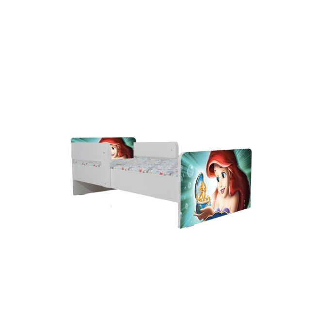 Pat Copii Ariel 2 Cu Paravane Dubla Protectie si Cu Saltea Inclusa 140x70 Cm  Ptv6888