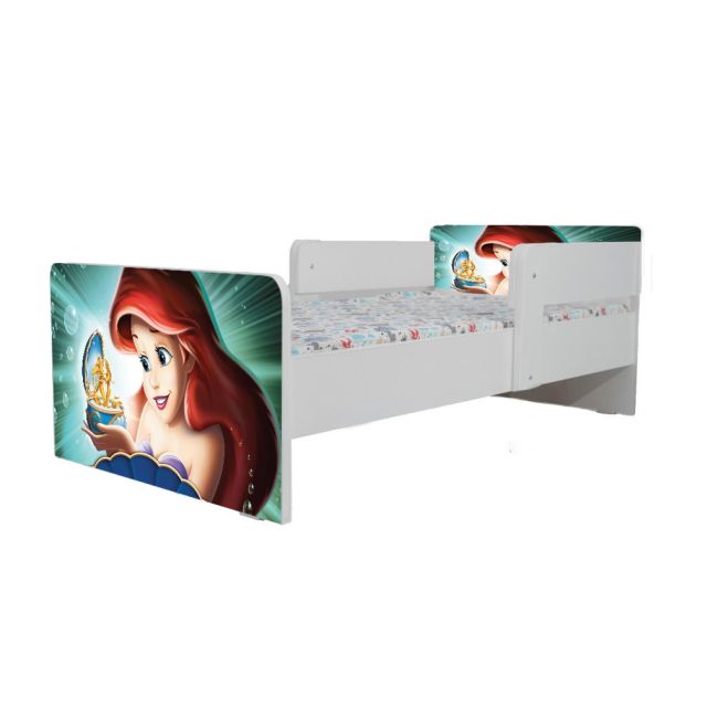 Pat Copii Ariel 2 Cu Paravane Dubla Protectie si Cu Saltea Inclusa 180x80 Cm  Ptv6894