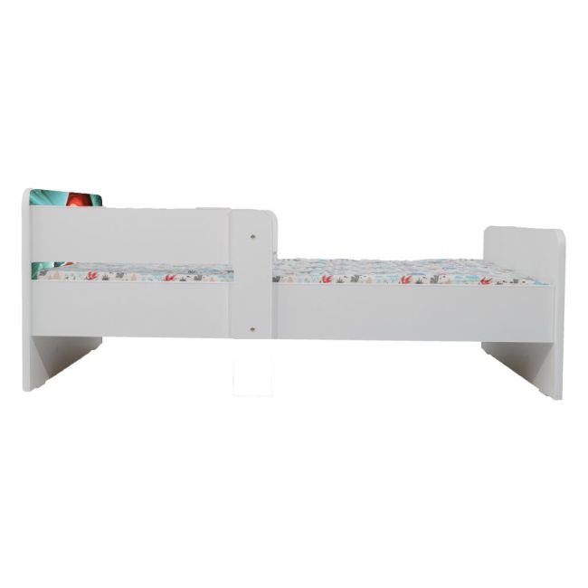 Pat Copii Ariel 2 Cu Paravane Dubla Protectie si Cu Saltea SafeNest 180x80 Cm  Ptv6894