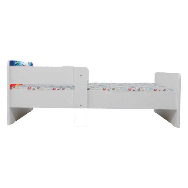 Pat Copii Ariel 3 Cu Paravane Dubla Protectie si Cu Saltea Inclusa 160x80 Cm  Ptv6908