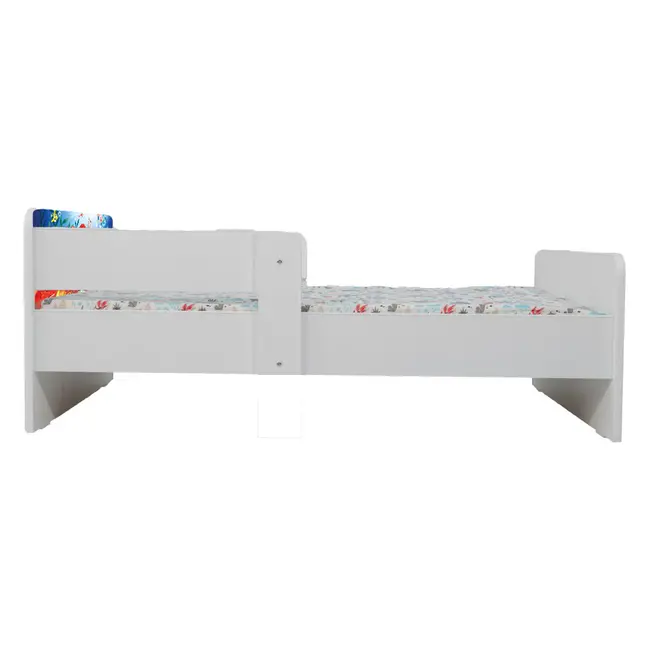 Pat Copii Ariel 3 Cu Paravane Dubla Protectie si Cu Saltea SafeNest 180x80 Cm  Ptv6911