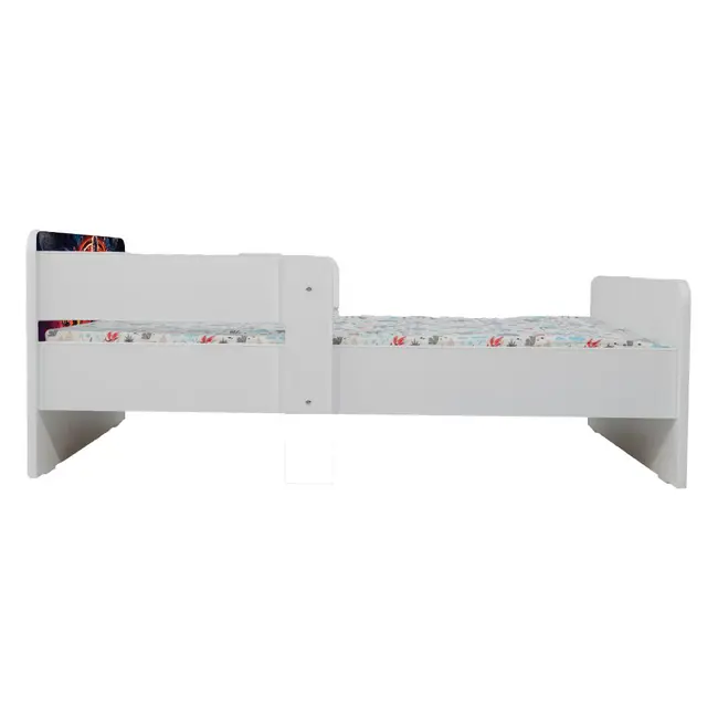 Pat Copii Avengers Cu Paravane Dubla Protectie si Cu Saltea SafeNest 180x80 Cm  Ptv6928