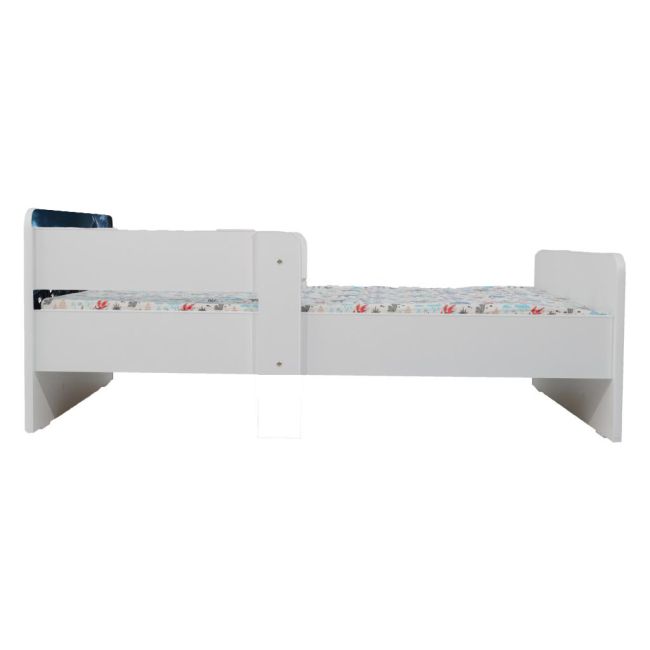 Pat Copii Batman 2-16 ani Cu Paravane Dubla Protectie si Cu Saltea SafeNest 180x80 Cm  Ptv6964