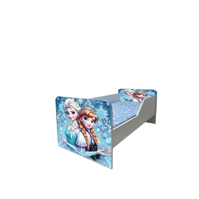 Patut Pentru Fetite 2-6 Ani Cu Elsa Si Ana, Model Sleepy, 130x60 Cm Ptv6585