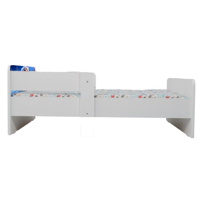 Pat Pentru Fete 2-8 Ani Elsa Si Olaf, Cu Dubla Protectie Si Saltea SafeNest de 140x70 Cm Ptv6747