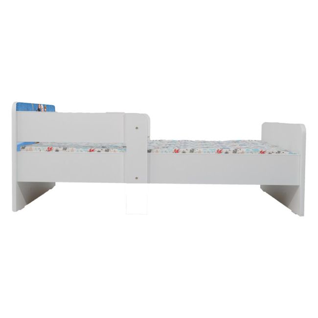 Pat Copii Frozen Cu Paravane Dubla Protectie si Cu Saltea Inclusa 180x80 Cm  Ptv7022