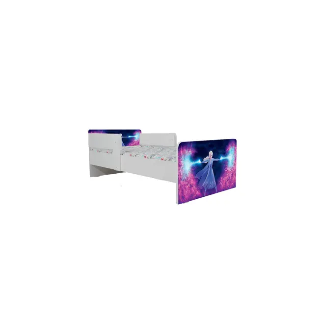 Pat Fete 2-12 Ani Frozen 2, Cu Dubla Protectie Si Saltea SafeNest de 160x80 Cm Inclusa Ptv7042