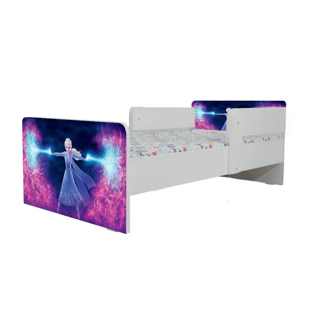 Pat Fete 2-12 Ani Frozen 2, Cu Dubla Protectie Si Saltea SafeNest de 160x80 Cm Inclusa Ptv7042