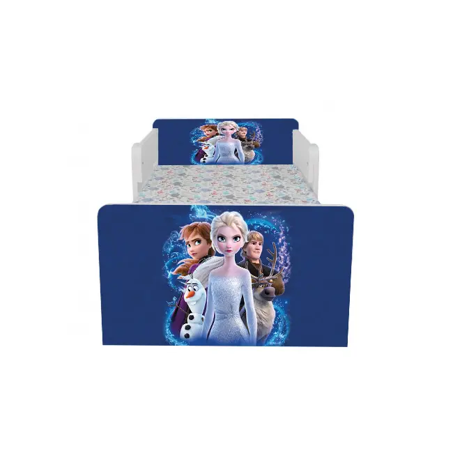 Pat Pentru Fetite 2-8 Ani Frozen 4, Cu Dubla Protectie Si Saltea SafeNest de 140x70 Cm Ptv7073