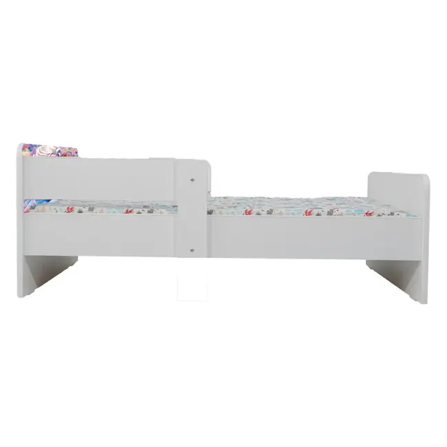 Patut Pentru Fetite Frozen Flowers, Cu Dubla Protectie Si Saltea SafeNest de 130x60 Cm Inclusa Ptv6811