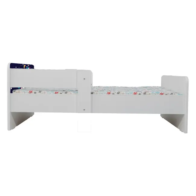 Pat Copii Little Poney Cu Paravane Dubla Protectie si Cu Saltea SafeNest 180x80 Cm  Ptv7097