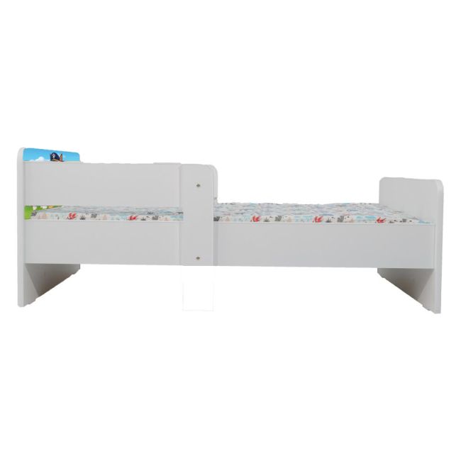 Pat Copii 2-12 ani Paw Patrol Cu Paravane Dubla Protectie si Cu Saltea SafeNest 160x80 Cm  Ptv6768