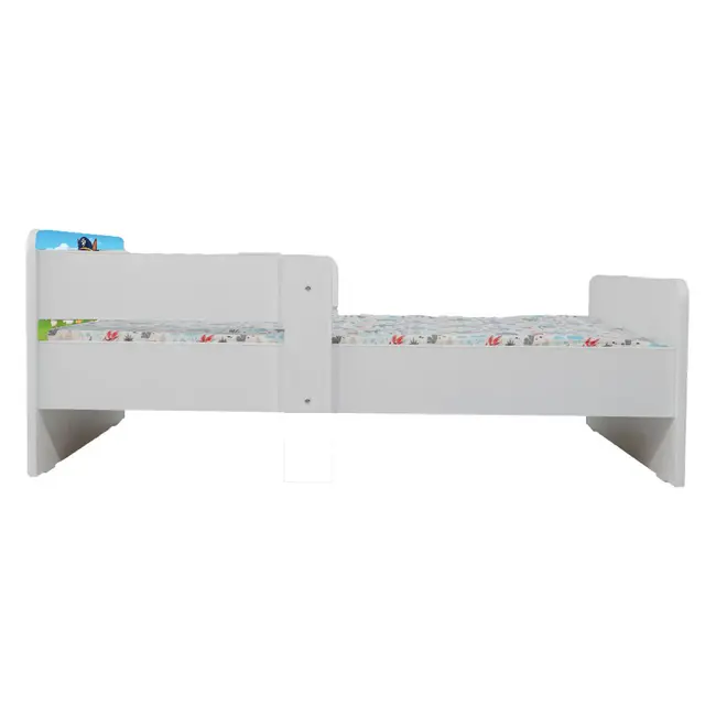 Pat Copii Paw Patrol 2-16 ani Cu Paravane Dubla Protectie si Cu Saltea SafeNest 180x80 Cm Ptv6771