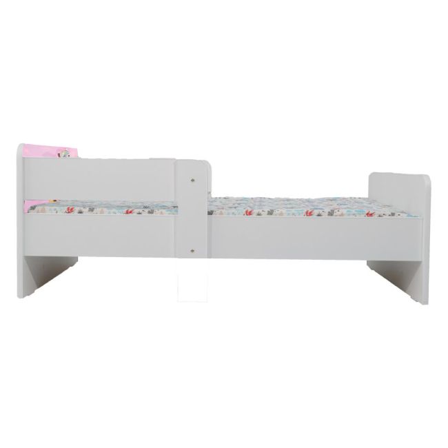 Pat Copii Paw Patrol Pink 2-16 ani Cu Paravane Dubla Protectie si Cu Saltea SafeNest 180x80 Cm  Ptv7199