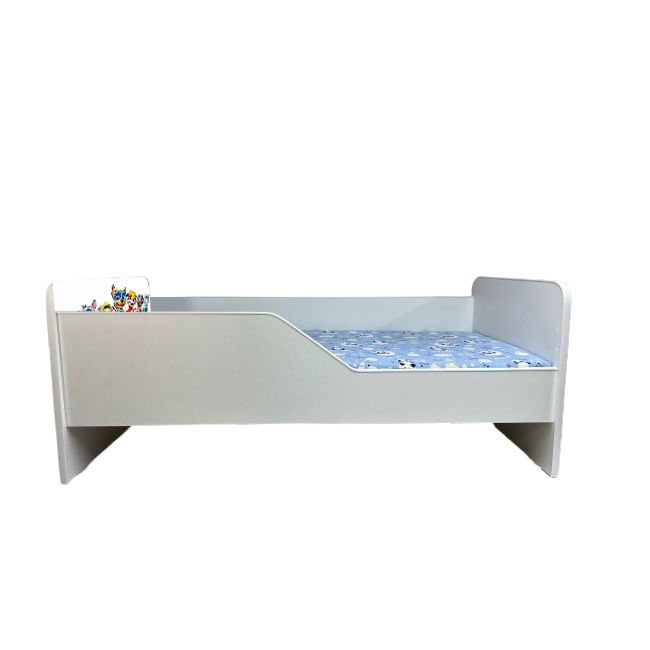 Pat Copii Paw Patrol White Model Sleepy 2-12 ani Cu Saltea SafeNest 160x80 Cm  Ptv6654