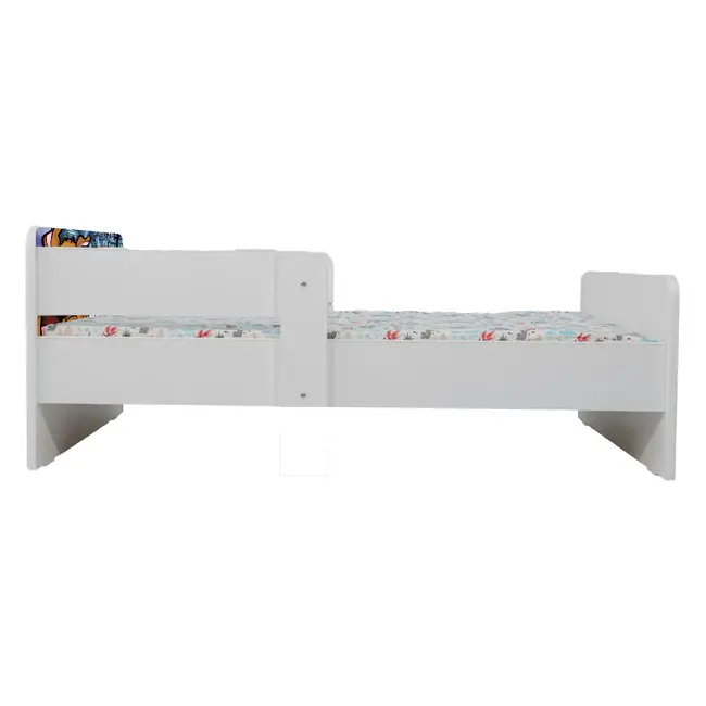 Pat Copii Scooby-doo Cu Paravane Dubla Protectie si Cu Saltea SafeNest 160x80 Cm  Ptv7251