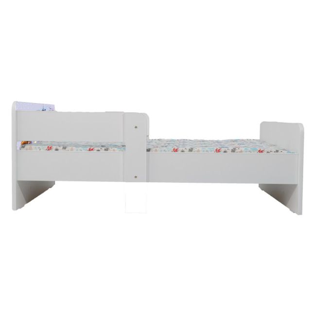 Pat Copii Sofia 1 Cu Paravane Dubla Protectie si Cu Saltea Inclusa 130x60 Cm Ptv7257