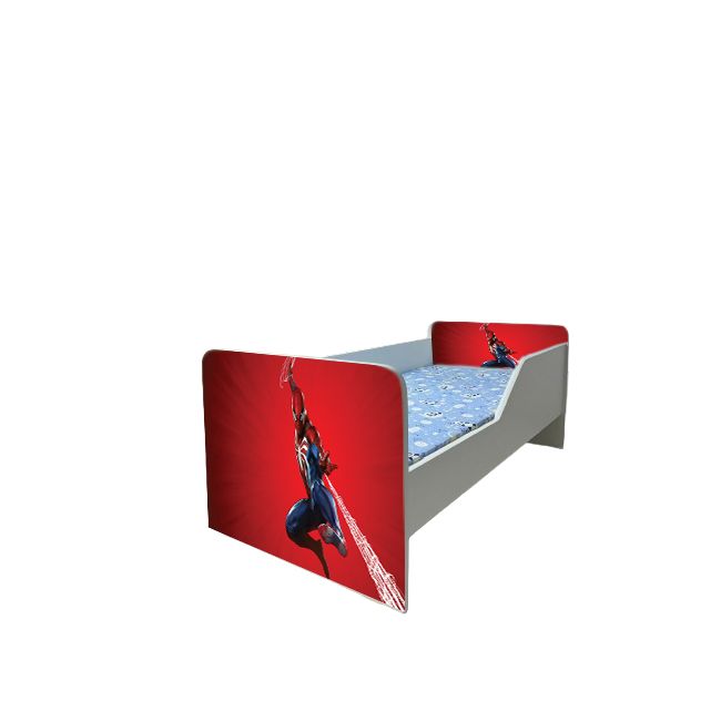 Pat Copii Spiderman 4 Model Sleepy 2-16 ani Cu Saltea SafeNest 180x80 Cm  Ptv6429