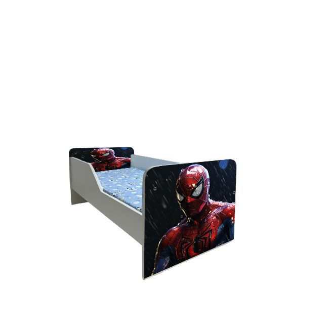 Pat Copii Spiderman 5 Model Sleepy 2-6 ani Cu Saltea SafeNest 130x60 Cm Ptv6434