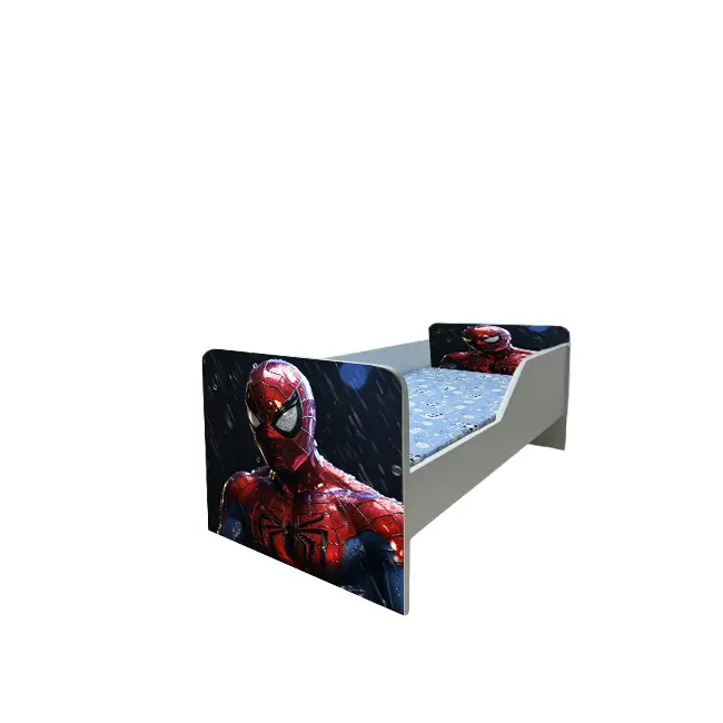 Pat Copii Spiderman 5 Model Sleepy 2-6 ani Cu Saltea SafeNest 130x60 Cm Ptv6434