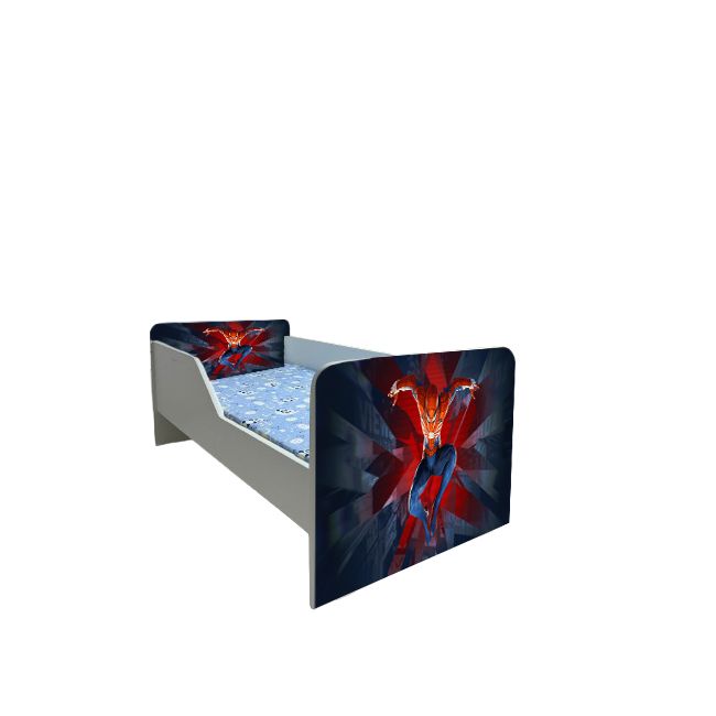 Pat De Baieti 2-16 Ani Cu Spiderman 6, Model Sleepy, Cu Saltea SafeNest 180x80 Cm Ptv6478